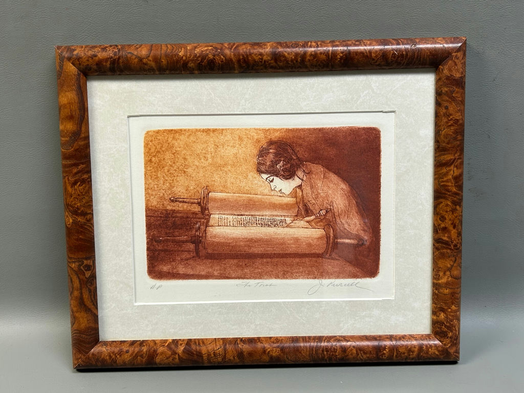 J. Purcell Aquatint Etching Title "The Torah" Artist Proof  - image 1 of 4
