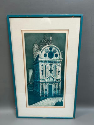The Church of Miracles in Venice Signed Intaglio Aquatint - Image 1 of 4