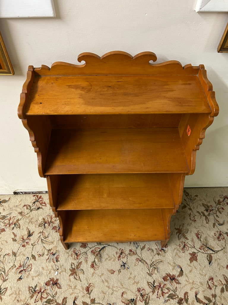 Birdseye Maple Scroll Bookcase   - image 2 of 6
