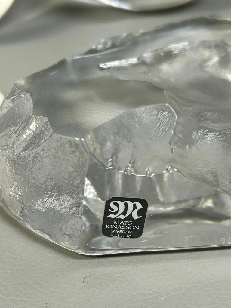 Signed Mats Jonasson Swedish Art Glass Sculptures  - image 3 of 6