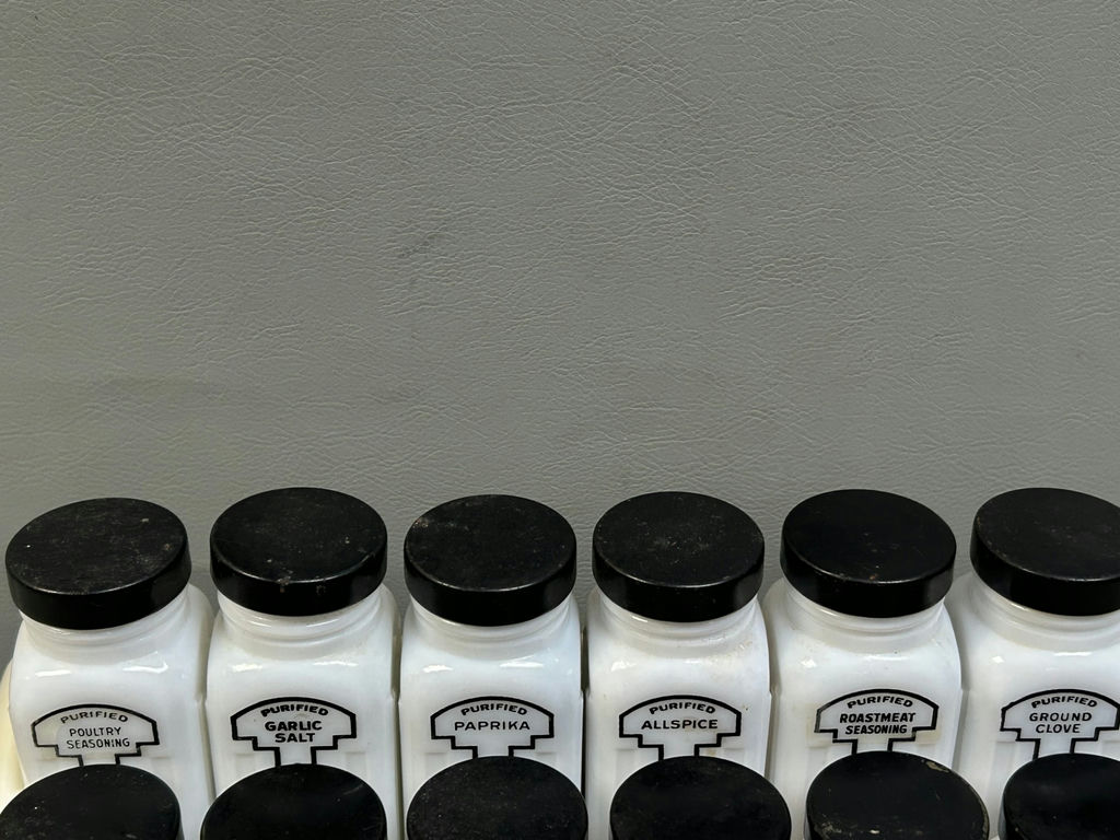 Vintage Milk Glass Spice Bottles 12 - image 3 of 7