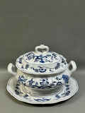 Blue Danube "Blue Onion" Soup Tureen - thumbnail 1 of 6