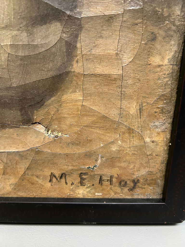 Martin E. Hoy Abstract Oil Painting Distress  - image 2 of 5