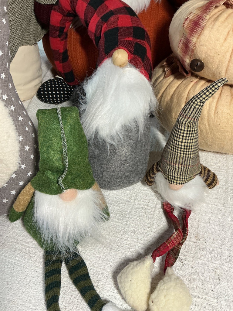 Wool Fabric Christmas Gnomes and Snowman Figurines - image 2 of 6