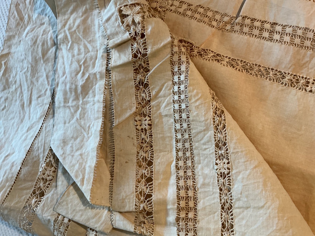 Assorted vintage embroidered linens and textiles - image 6 of 11