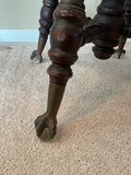 Antique Dark wood spindle-back chair with claw feet - thumbnail 3 of 6
