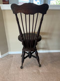 Antique Dark wood spindle-back chair with claw feet - thumbnail 1 of 6