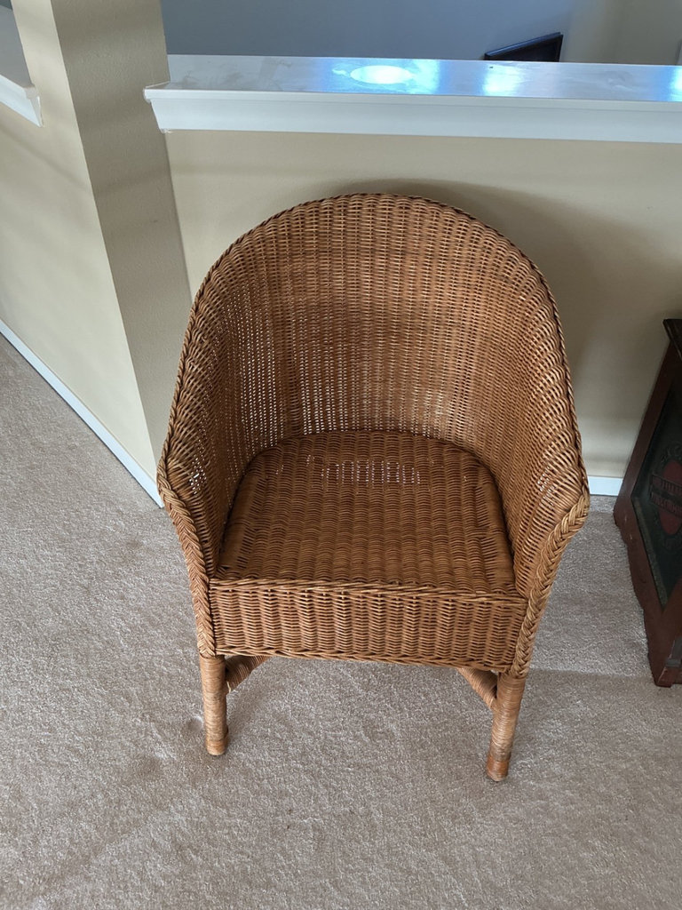 Vintage wicker chairs (rattan) with cushions - image 7 of 7