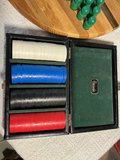 Wooden Chinese checkers game, playing cards, dice, and poker chips - thumbnail 2 of 4