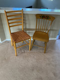 Vintage yellow pained chairs - thumbnail 2 of 6