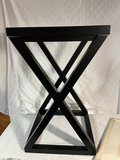 X-frame black table, framed botanical print, and fruit-themed decorative tray - thumbnail 2 of 7