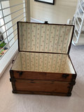 Vintage wooden trunk with iron hardware - thumbnail 5 of 8