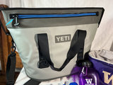 Gray YETI insulated tote bag with ice packs, lunch tote - thumbnail 2 of 6