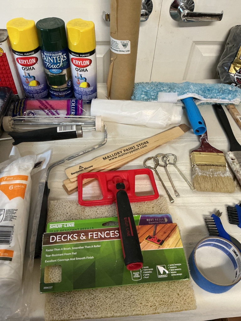 Assorted painting and prep supplies - image 1 of 4