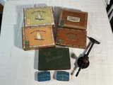 Vintage tobacco boxes and vintage tool - thumbnail 1 of 6