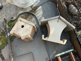 Birdhouses, feeders, glass shade, and garden decor - thumbnail 3 of 4