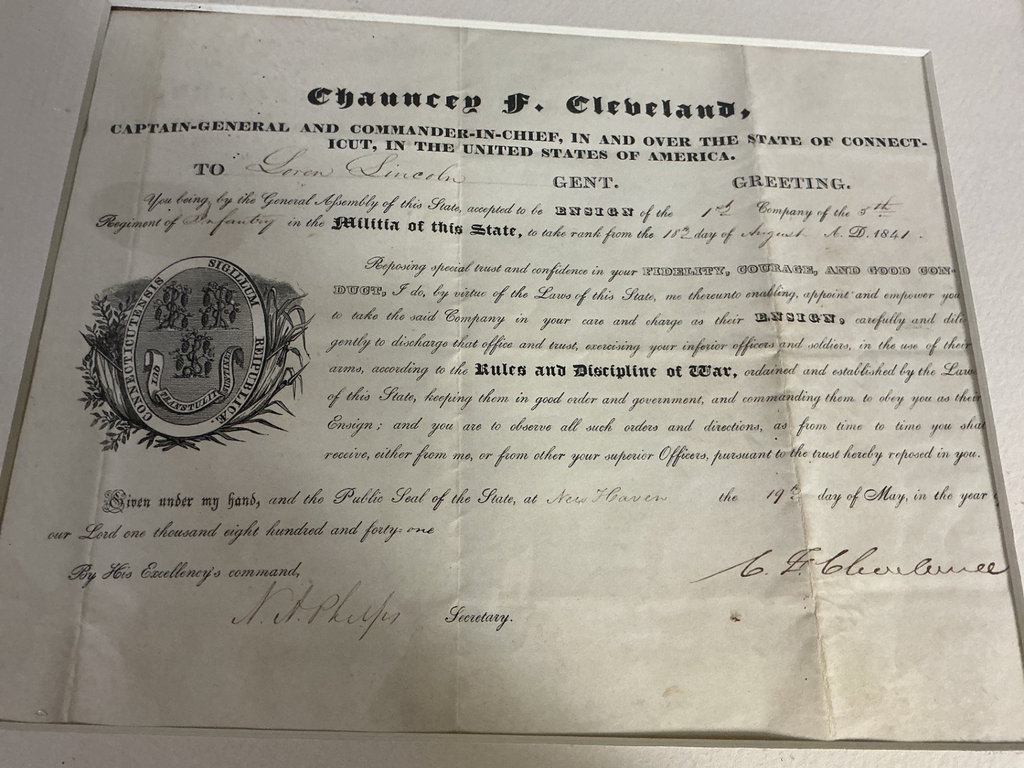 Framed 1841 commission document with seal - image 2 of 3