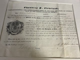 Framed 1841 commission document with seal - thumbnail 2 of 3