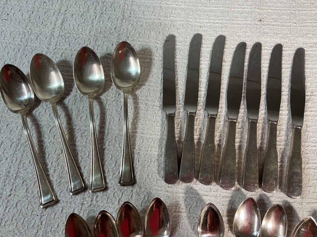 Assorted vintage flatware, forks, spoons, and knives - image 7 of 12