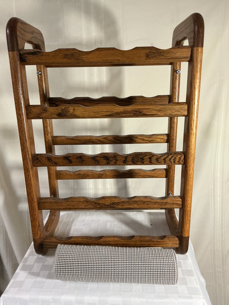 Wooden wine rack, fan - image 1 of 3