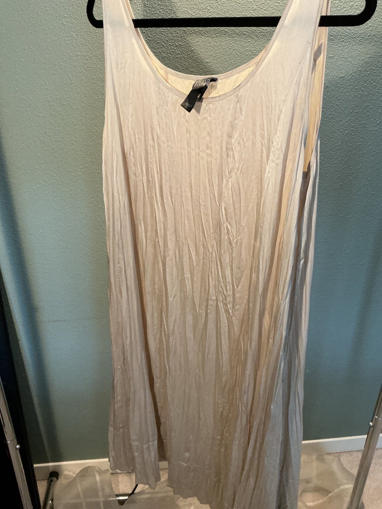 White silk-blend dress by Eileen Fisher - image 4 of 5