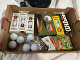 Golf bag with clubs, balls, and tees - thumbnail 1 of 6
