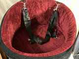 Round plush pet bed with harness straps - thumbnail 2 of 3