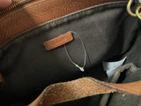 Tan knot-front Everlane sandals, straw woven bag, and Madewell leather tote - thumbnail 4 of 8