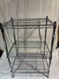 Three-tier chrome wire shelving rack - thumbnail 1 of 3