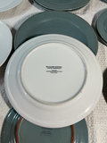 Teal and white ceramic dinnerware set with white ramekins - thumbnail 7 of 7