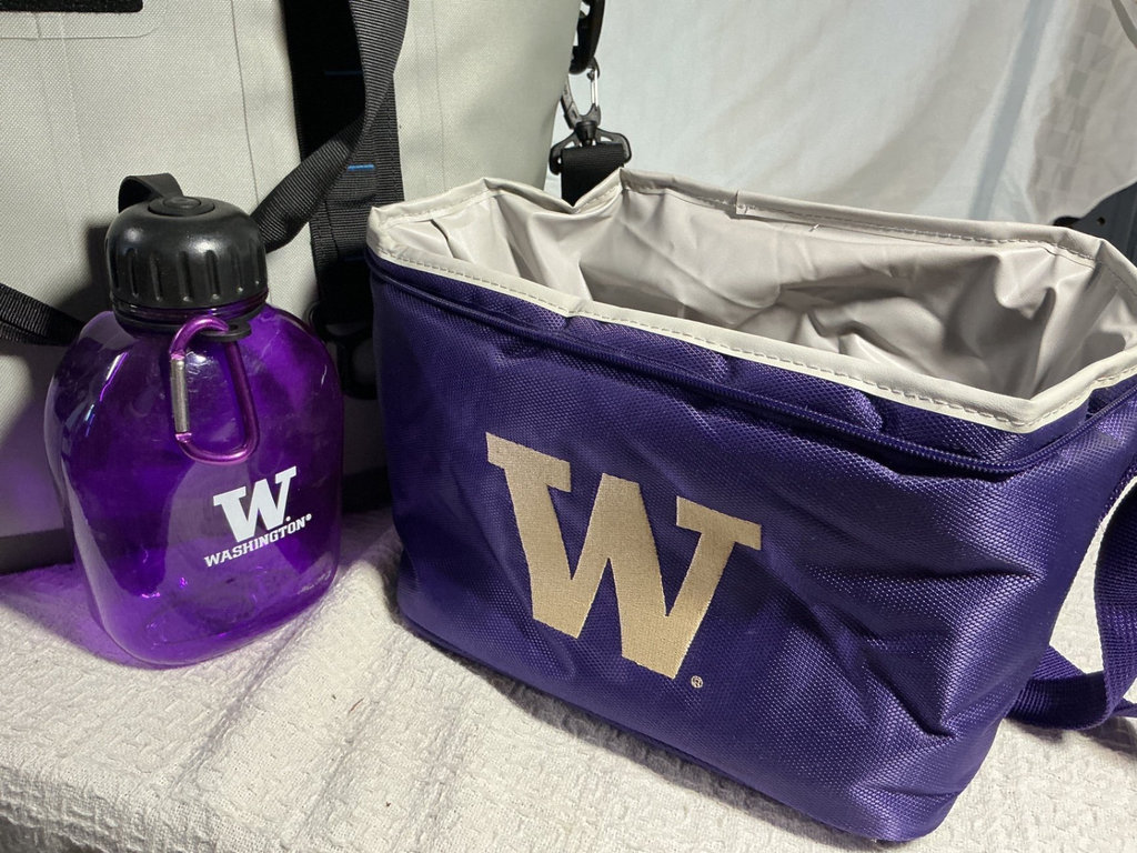 Gray YETI insulated tote bag with ice packs, lunch tote - image 6 of 6