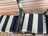 Crate & Barrel Outdoor dining table with four wooden slat chairs - thumbnail 8 of 8
