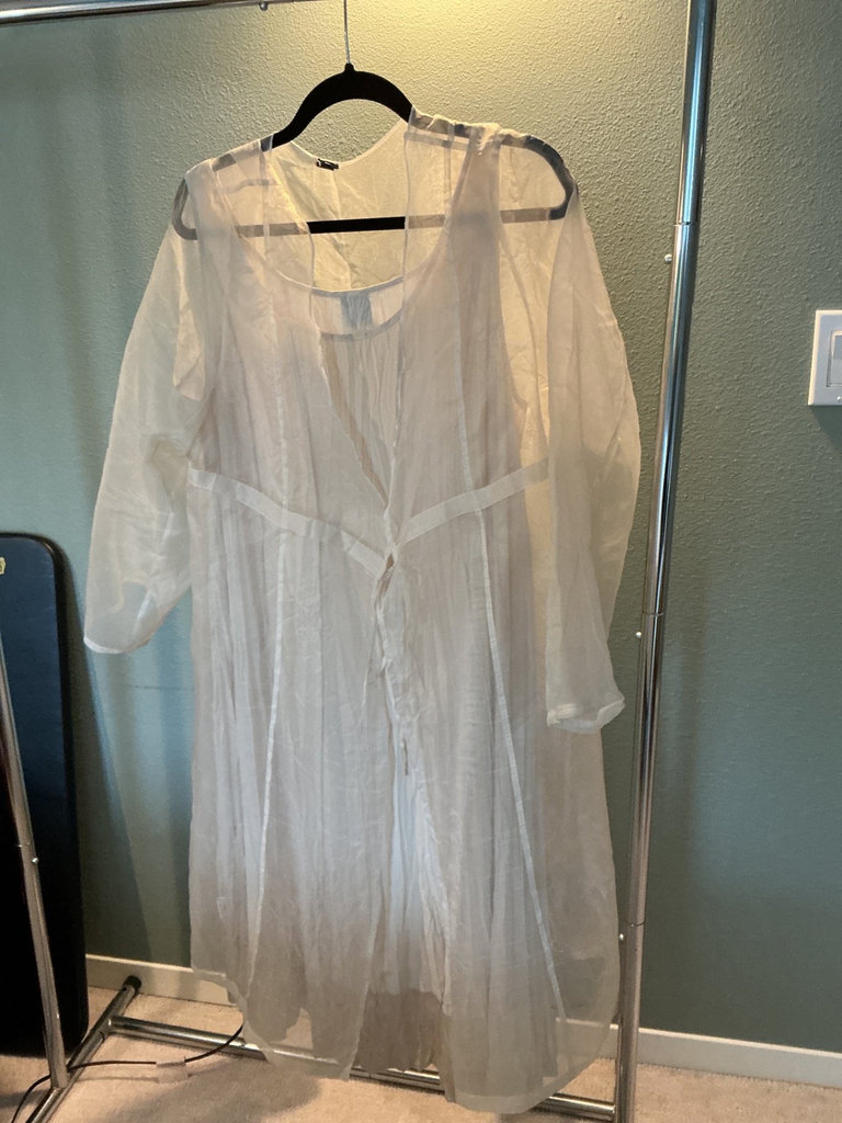 White silk-blend dress by Eileen Fisher - image 3 of 5