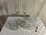 Crystal glassware set with champagne flutes and cut-glass pitchers - thumbnail 3 of 5