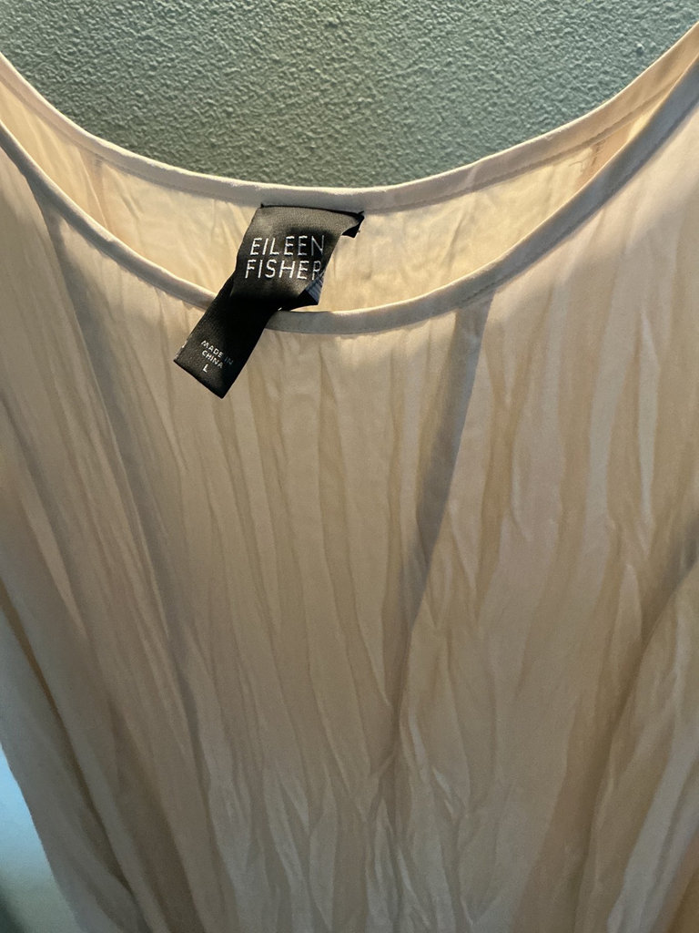 White silk-blend dress by Eileen Fisher - image 2 of 5