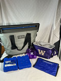 Gray YETI insulated tote bag with ice packs, lunch tote - thumbnail 1 of 6