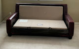 Burgundy Leather Sleeper Sofa - thumbnail 4 of 7