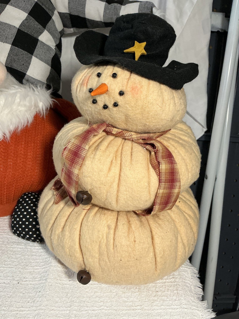 Wool Fabric Christmas Gnomes and Snowman Figurines - image 5 of 6