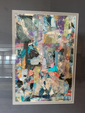 Framed abstract collage artwork - thumbnail 4 of 5