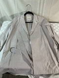 Striped Lafayette 148 New York blazer and trousers shorts suit with belt - thumbnail 2 of 5