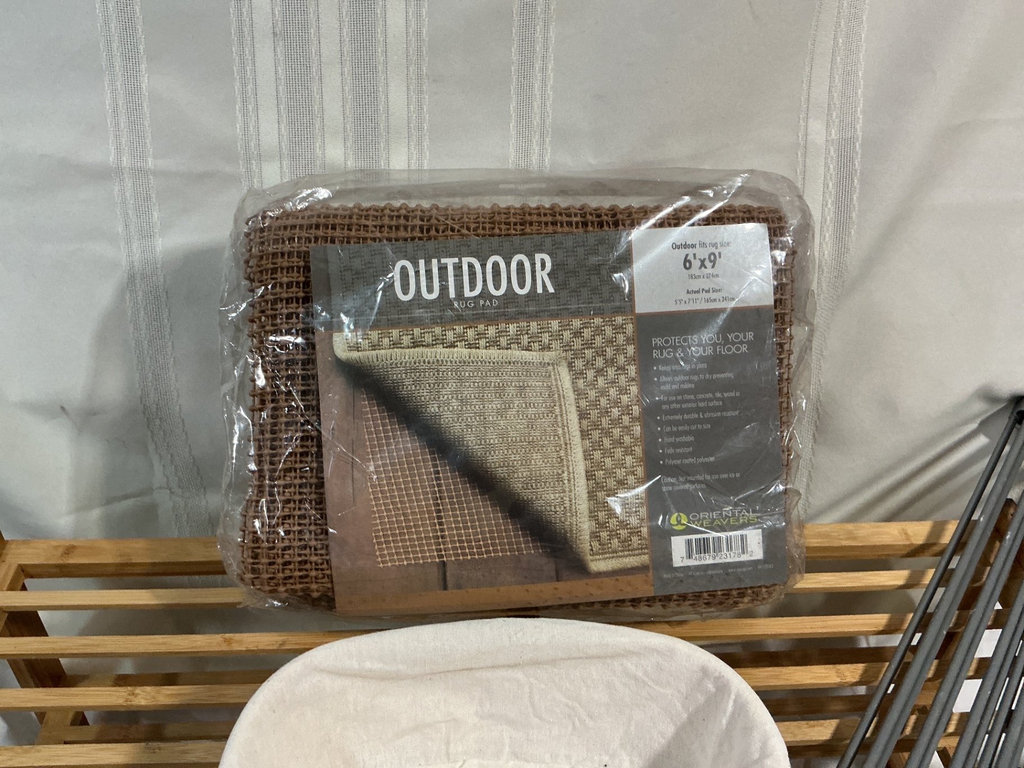 Wooden Slatted Shoe rack with Wire Rack, ironing board and Rug Pad - image 4 of 6