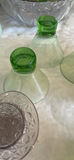Green and Clear Pressed-Pattern Glassware B - thumbnail 3 of 17