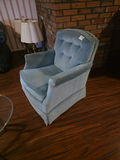 Blue Upholstered Armchair C - thumbnail 2 of 4