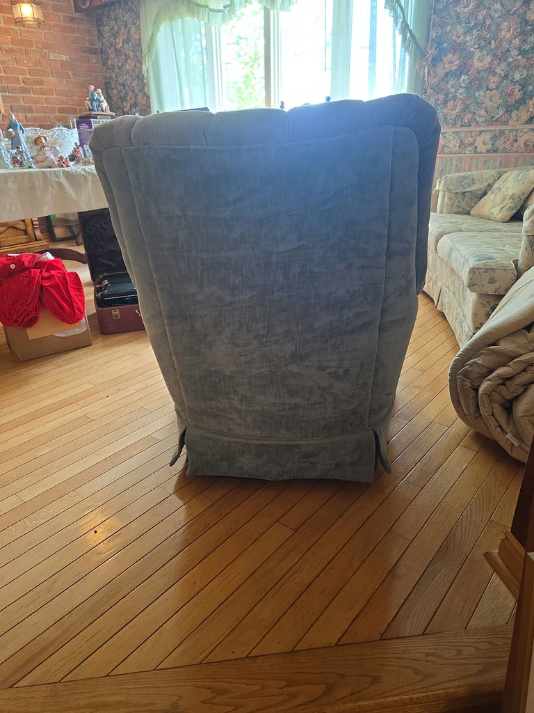Blue tufted  Armchair C - image 6 of 6