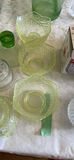 Green and Clear Pressed-Pattern Glassware B - thumbnail 15 of 17