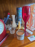 Red Mantel Clock, Candles, and More B - thumbnail 3 of 6