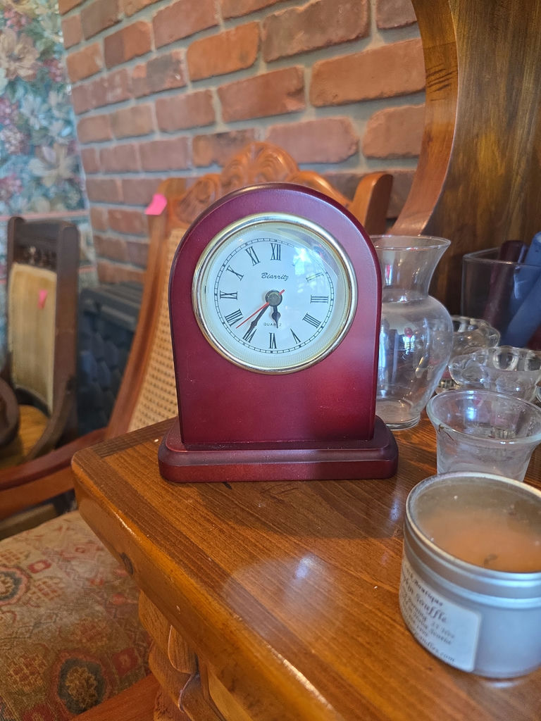 Red Mantel Clock, Candles, and More B - image 2 of 6