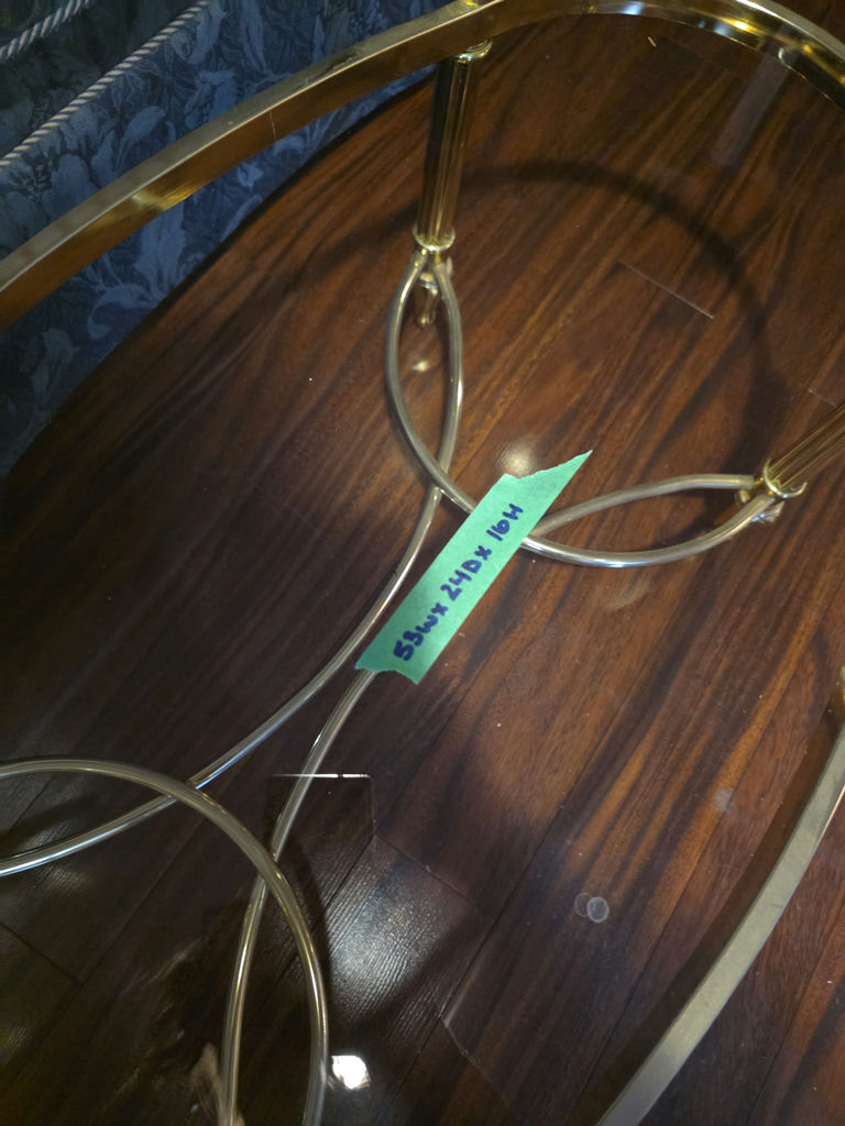 Glass and brass coffee and End Table B - image 6 of 6