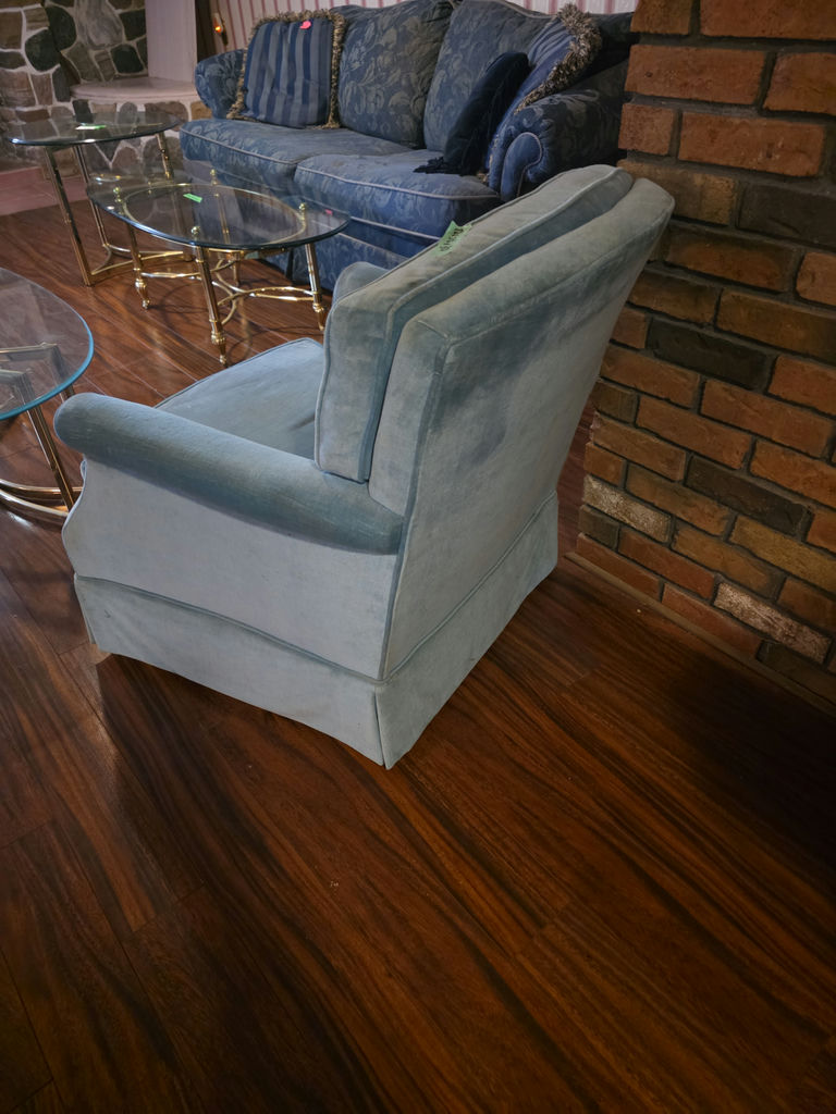 Blue Upholstered Armchair C - image 3 of 4