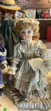 Antique Porcelain Dolls in Victorian Dress A - thumbnail 9 of 18